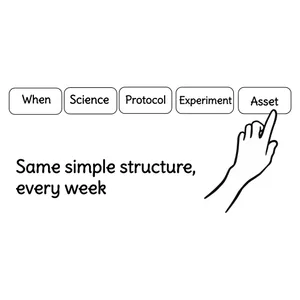 Newsletter example showing inside each issue structure